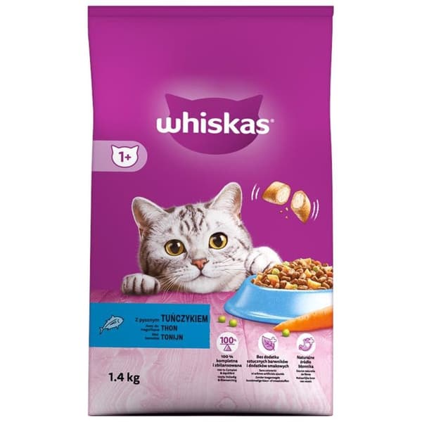 Whiskas torrfoder för katter tonfisk 1,4 kg