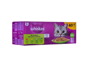 WHISKAS Blandade smaker i gelé för katter40x85g