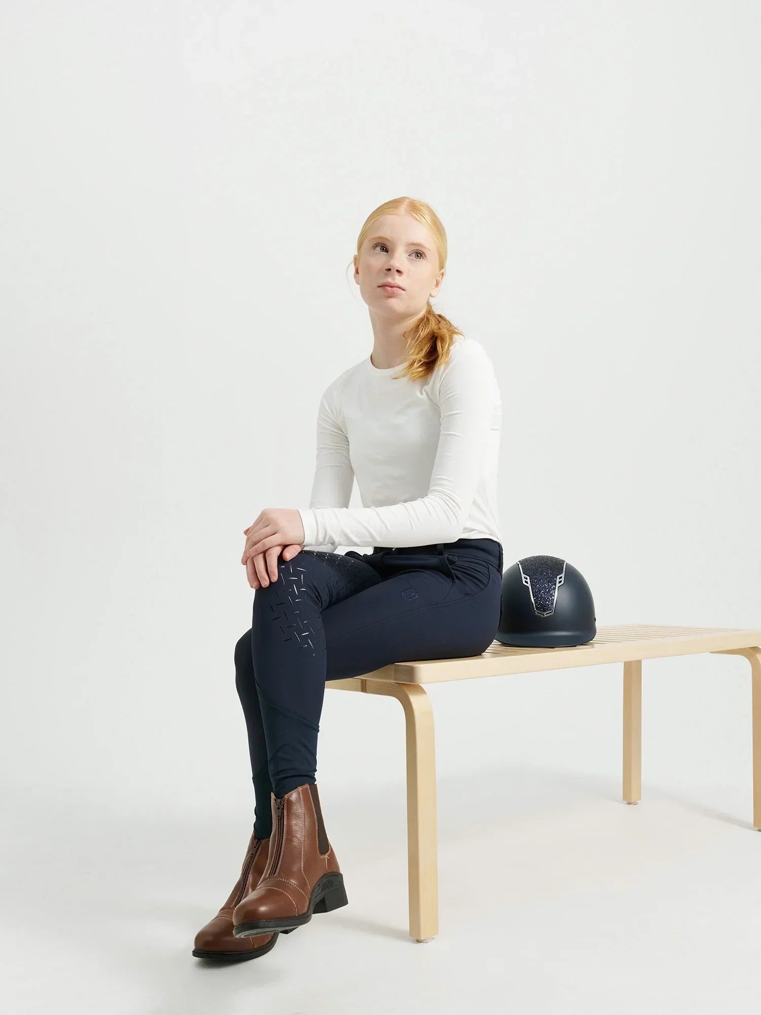 Jacson Barn/Junior Rigmor Ridbyxa Helskodd Marin