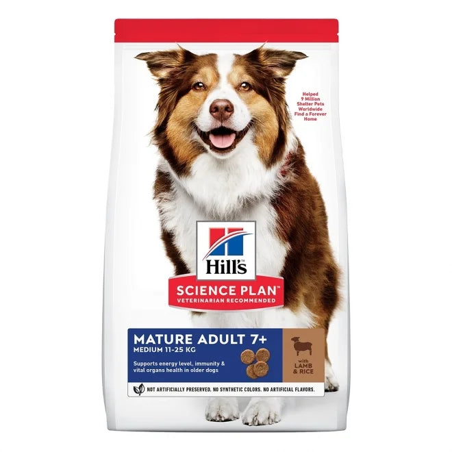 Hills Science Plan Mature Adult 7+ Medium Lamb & Rice - Dry Dog Food