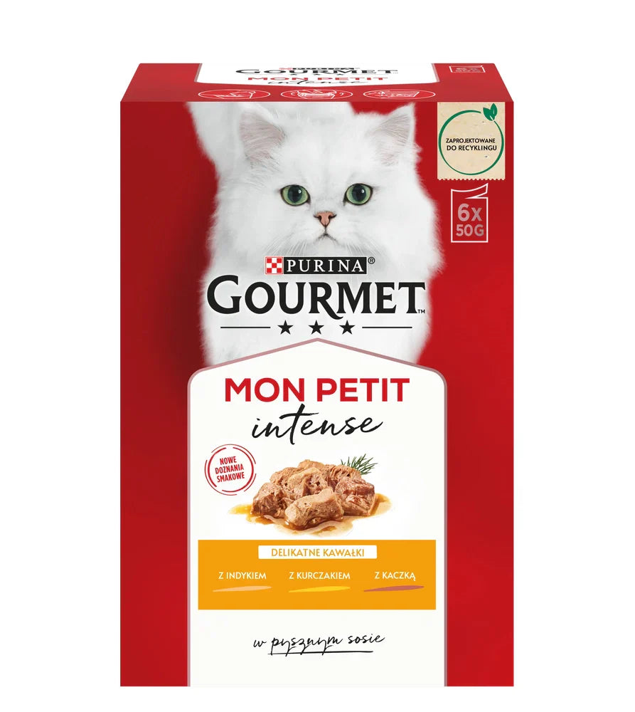 GOURMET mon Petit Kattmat - MIX Fågel 6x50g