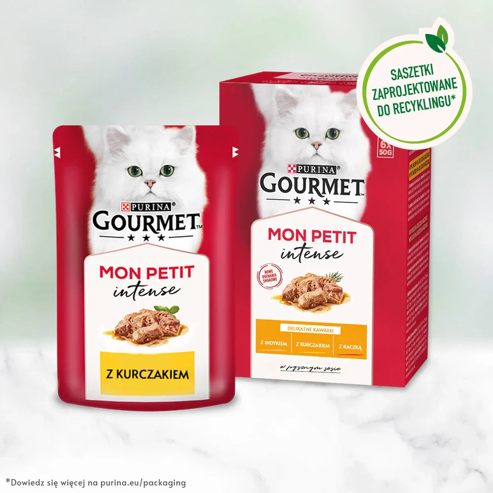 GOURMET mon Petit Kattmat - MIX Fågel 6x50g