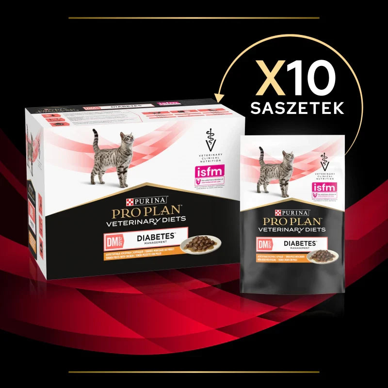 PRO PLAN Veterinary Diets DM St/Ox Diabetes Management Foder för katter 10x85g