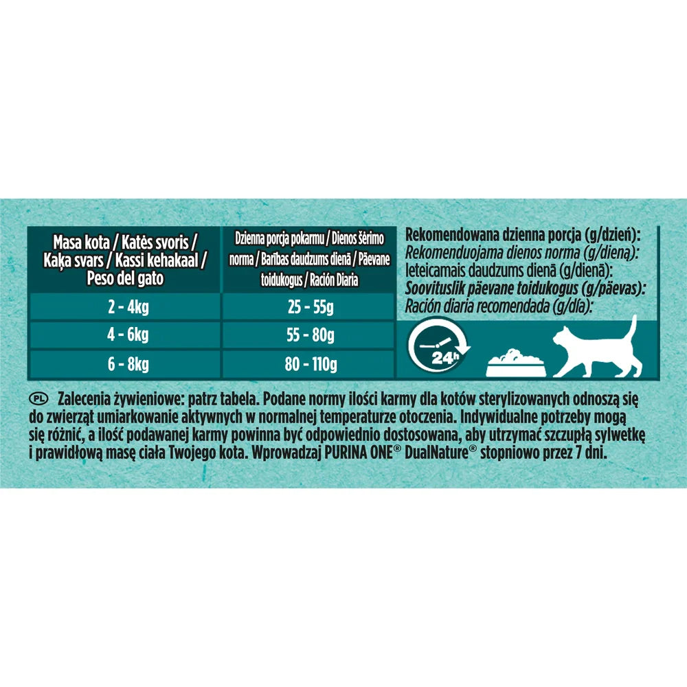 PURINA One Dual Nature Sterilized Lax & tranbär 750 g