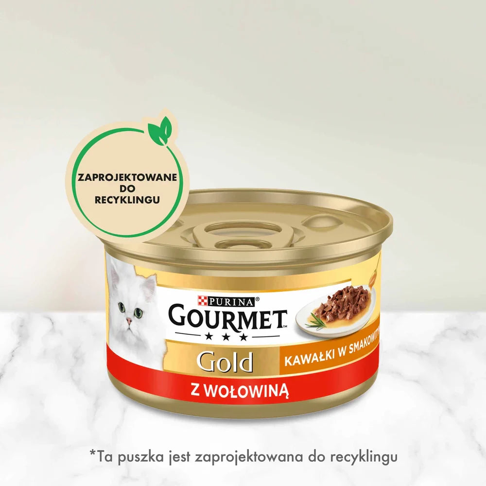 Purina Gourmet Gold Sauce Delight med nötkött 85g