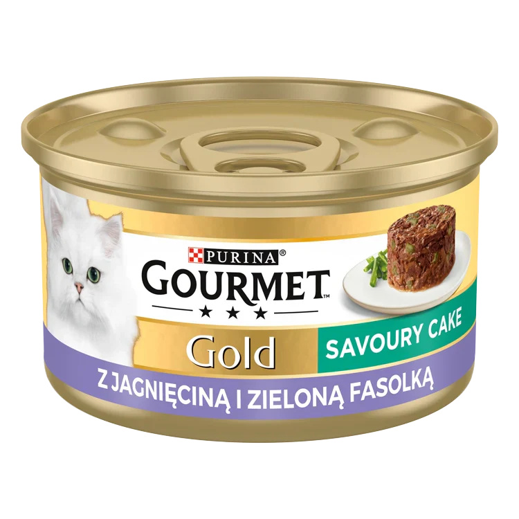 Purina Gourmet Gold Savoury Cake med lamm och gröna bönor 85g