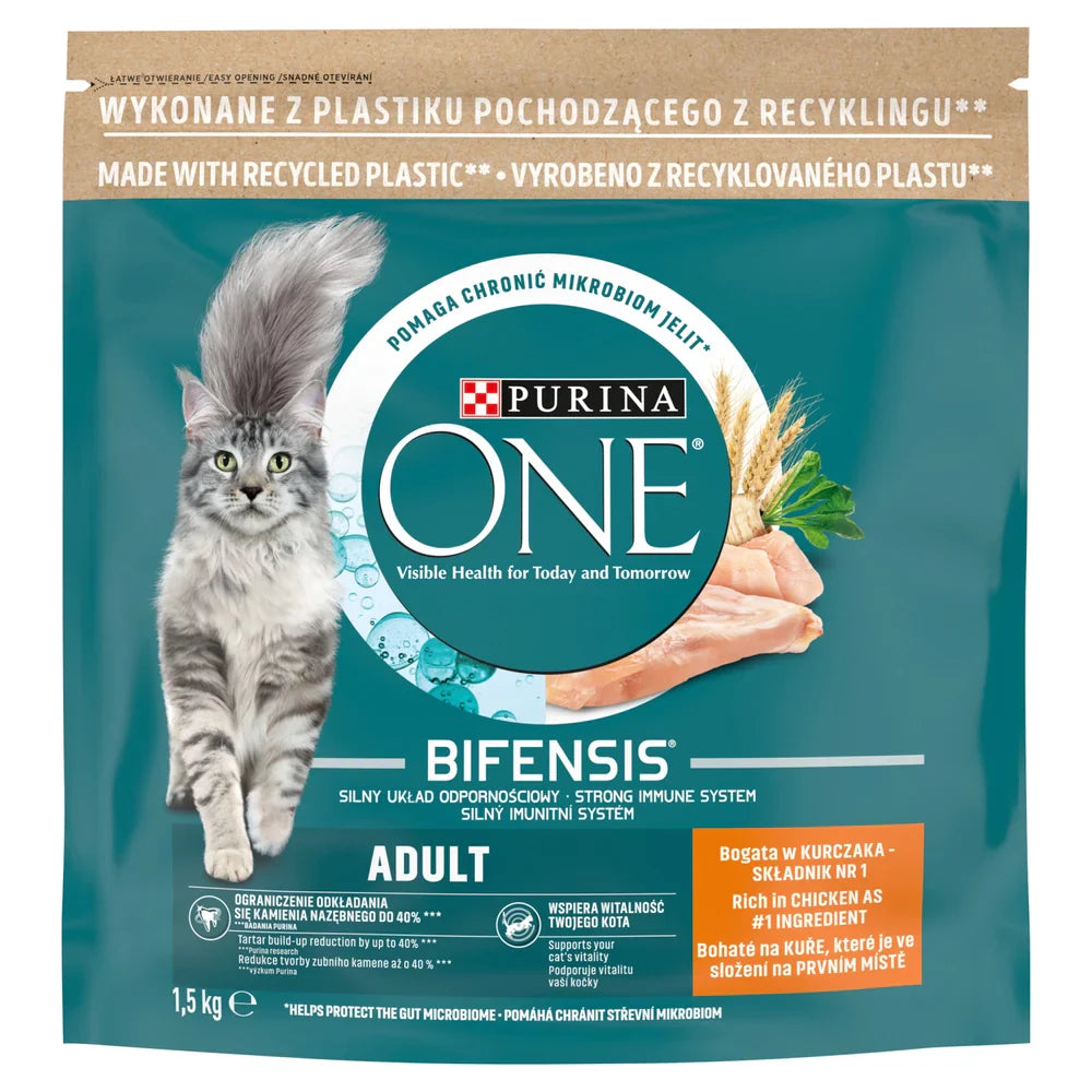 Purina One Cat Adult Torrfoder med kyckling för katt 1,5kg