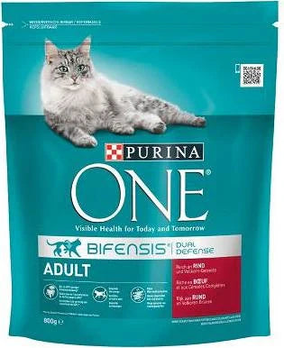 Purina One Cat Adult Torrfoder med nötkött för katt 800g