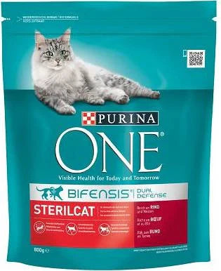 Purina One Cat Sterilcat Torrfoder med nötkött för katt 800g