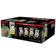 SHEBA Delicacy Fine Flakes Drobiowe Smaki saszetki 80x85 g – våtfoder helfoder för vuxna katter, i gelé (bitar med: anka, kyckling, fjäderfä, kalkon)